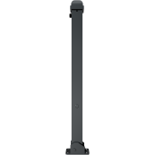 Ornamental bollard | steel tube 70 x 70 mm | series 473B | foldable, self-engaging lockto be fixed by plugs, with base plate 100 x 150 mm | with triangular locking mechanism acc. with DIN 3223 | without eyelet